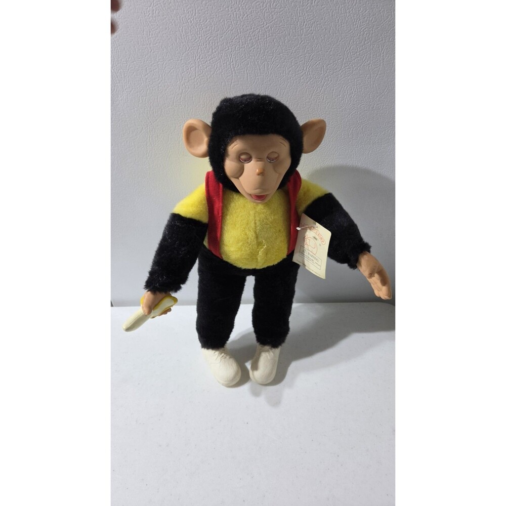 Cheerful Chimp Vintage Rubber Face Mr. Bim Zippy Monkey plush